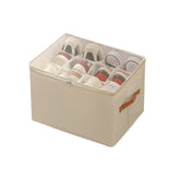 Foldable Clear Shoe Storage Box with Dividers, Multi-Purpose Organizer