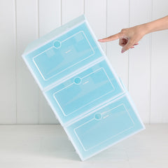 Thickened Plastic Sneaker Storage Box, Flip Drawer Design
