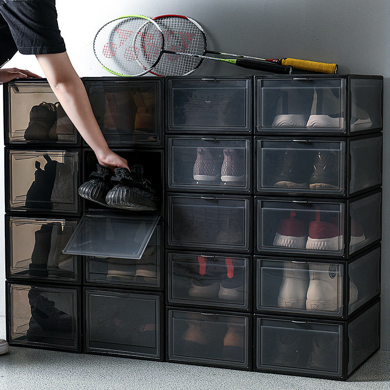 Easy Assembly Flip-Top Clear Shoe Box, Collector Display Case