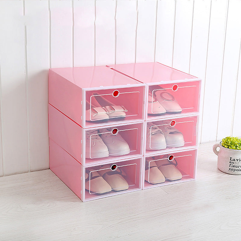 Thickened Plastic Sneaker Storage Box, Flip Drawer Design