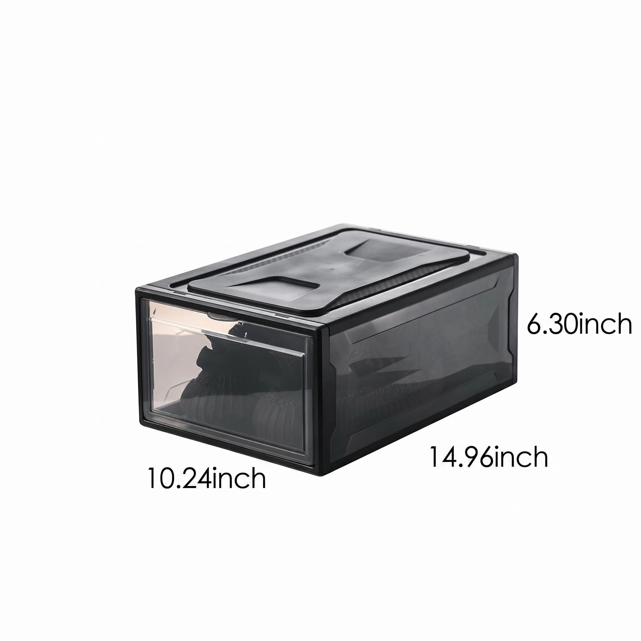 Easy Assembly Flip-Top Clear Shoe Box, Collector Display Case