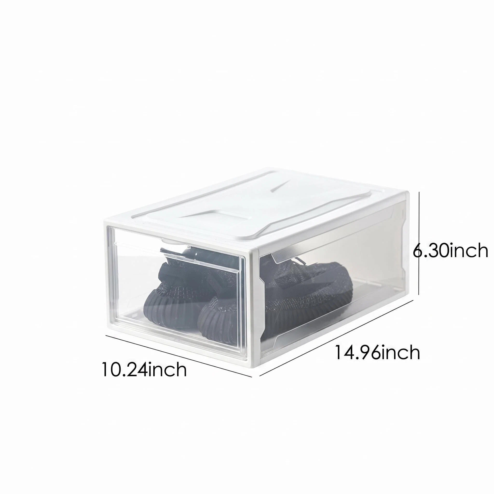 Easy Assembly Flip-Top Clear Shoe Box, Collector Display Case