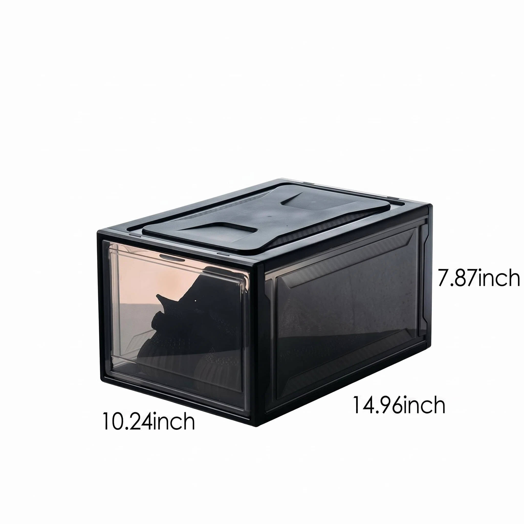 Easy Assembly Flip-Top Clear Shoe Box, Collector Display Case
